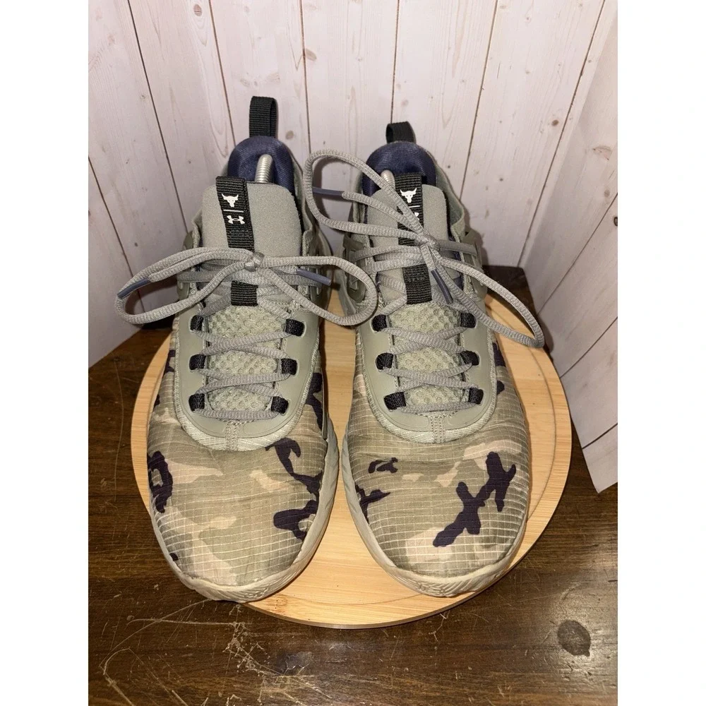 Under Armour Men's Olive Camo Athletic Sneakers